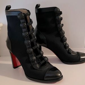 Authentic Christian Louboutin Black Ankle Boots 37